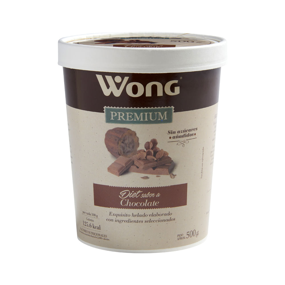 Helado Wong Premium Diet Chocolate 500g