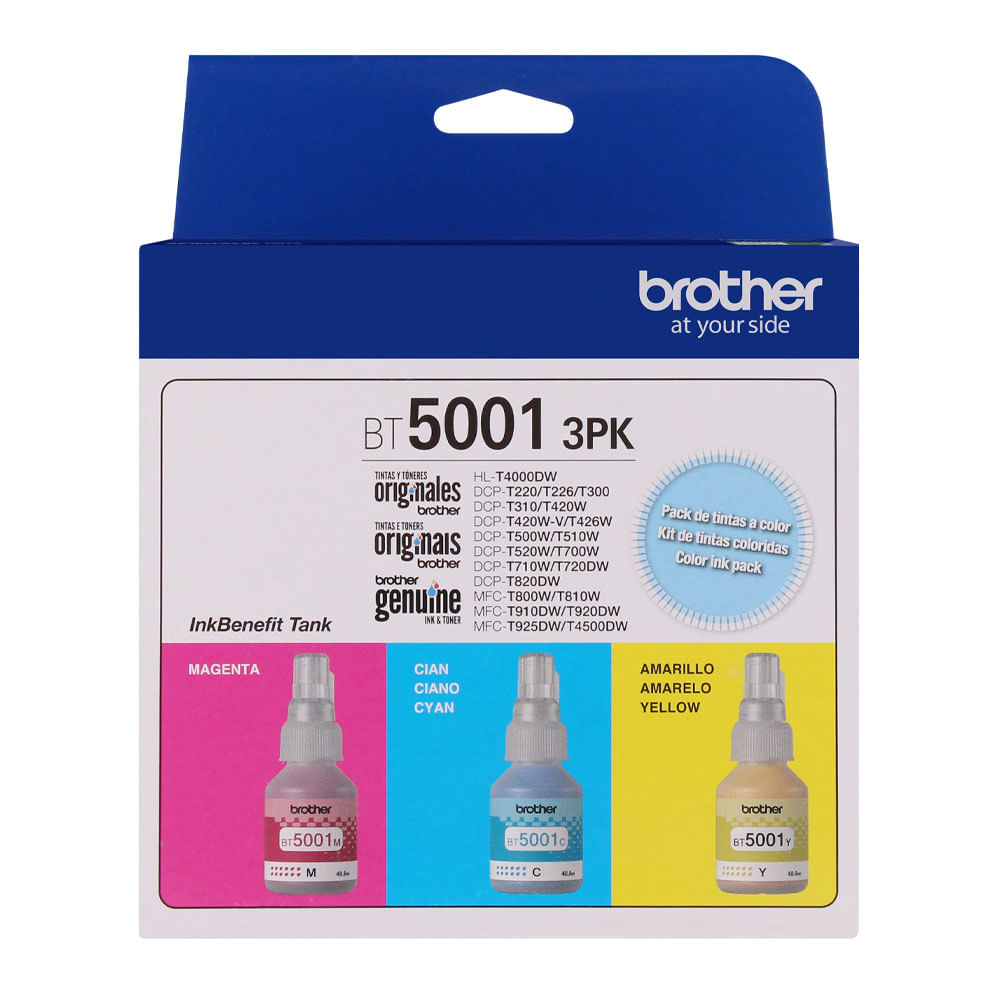 Pack de Tinta Brother Bt5001 3Pk