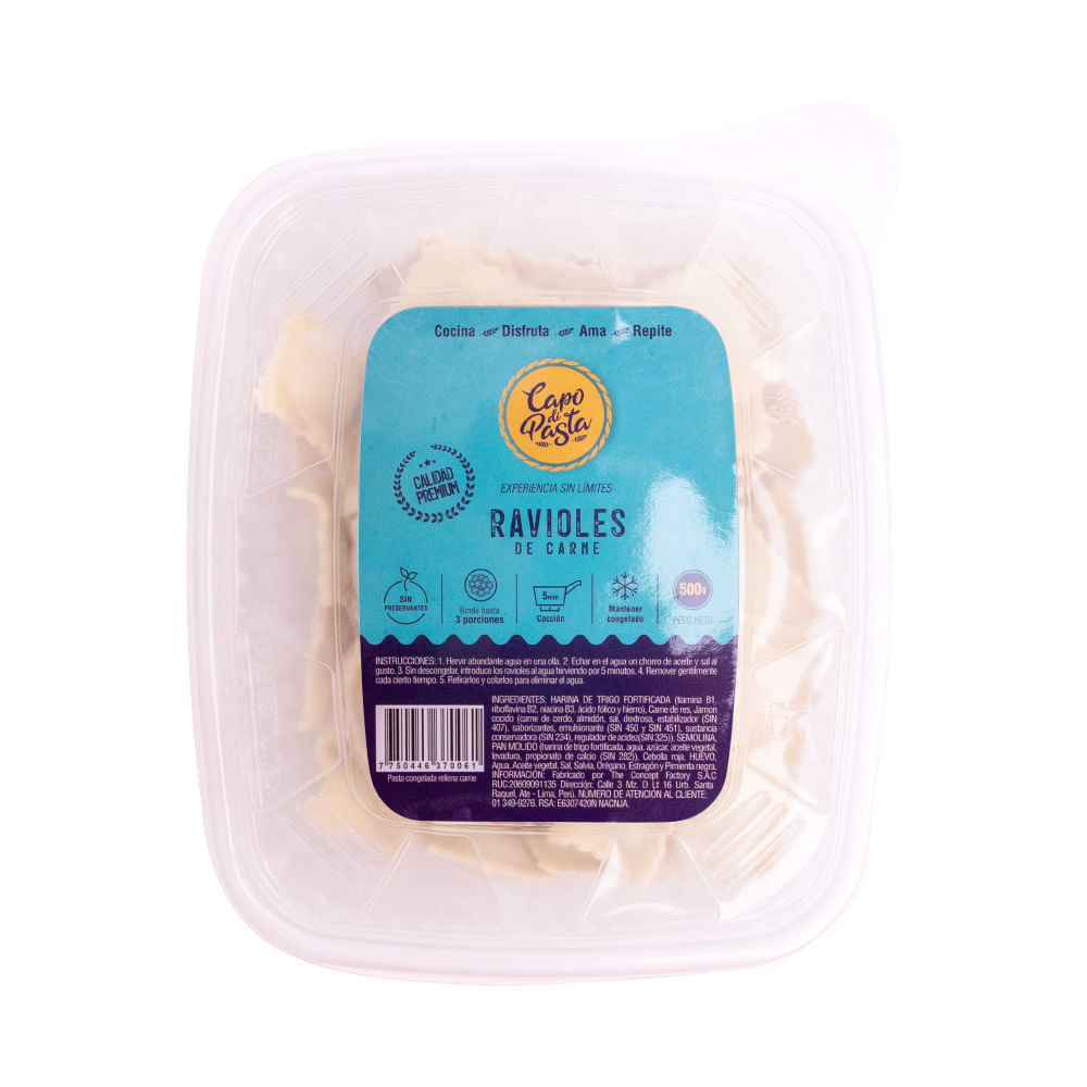Ravioles de Carne Capo Di Pasta 500g