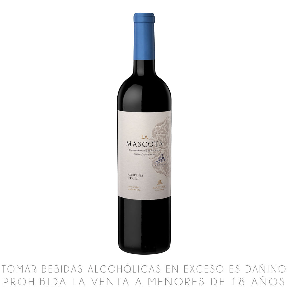 Vino Tinto Cabernet Franc La Mascota Botella 750ml