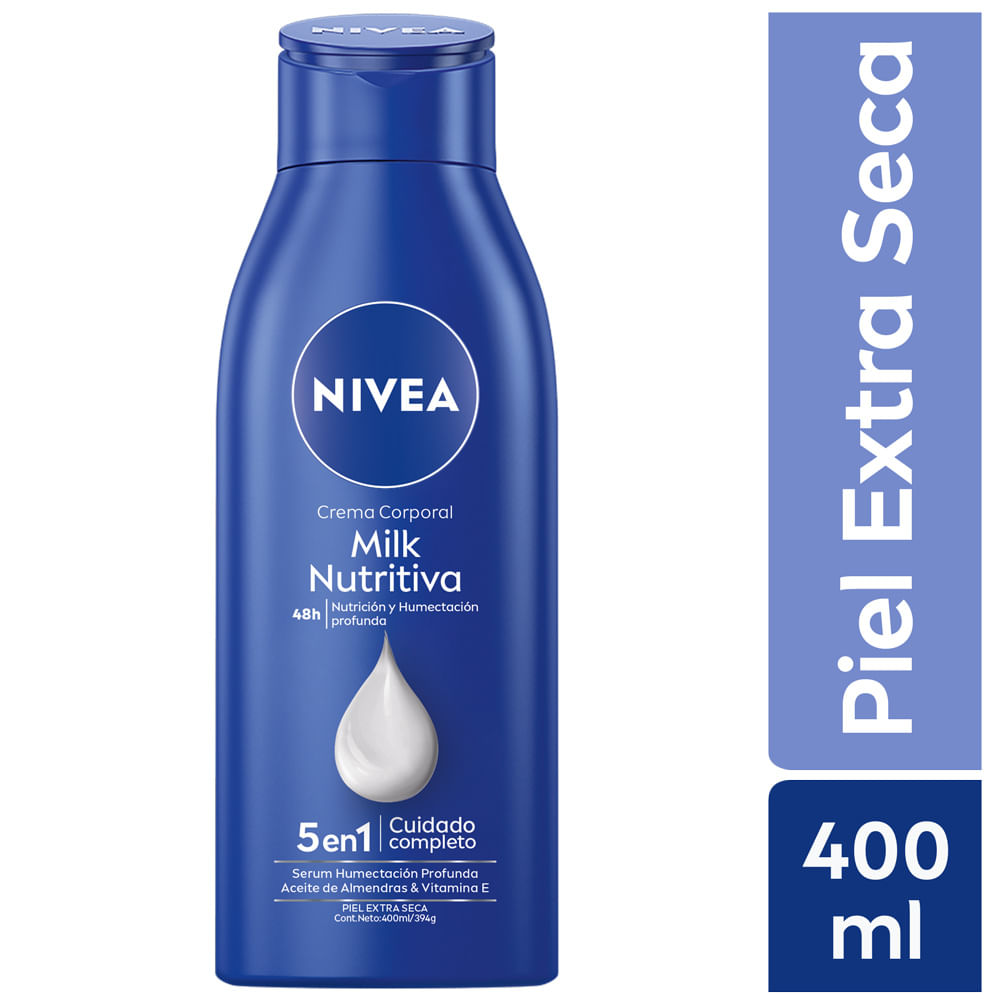 Crema Corporal Nivea Milk Nutritiva Piel Extra Seca 400ml