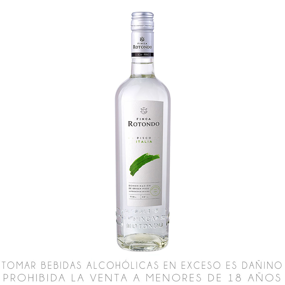Pisco Puro Italia Finca Rotondo Botella 750ml