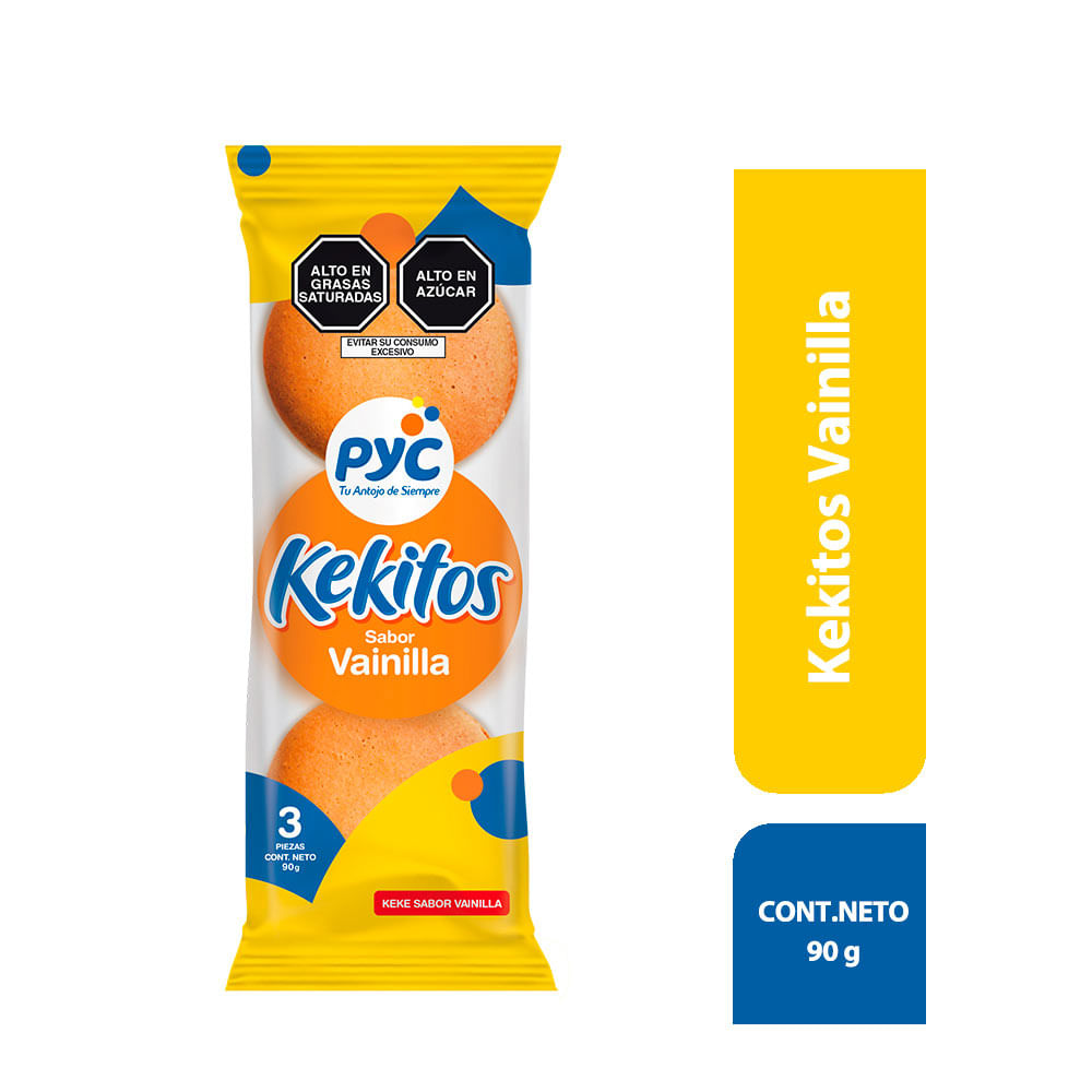 Keke Sabor Vainilla PYC Kekitos 3un