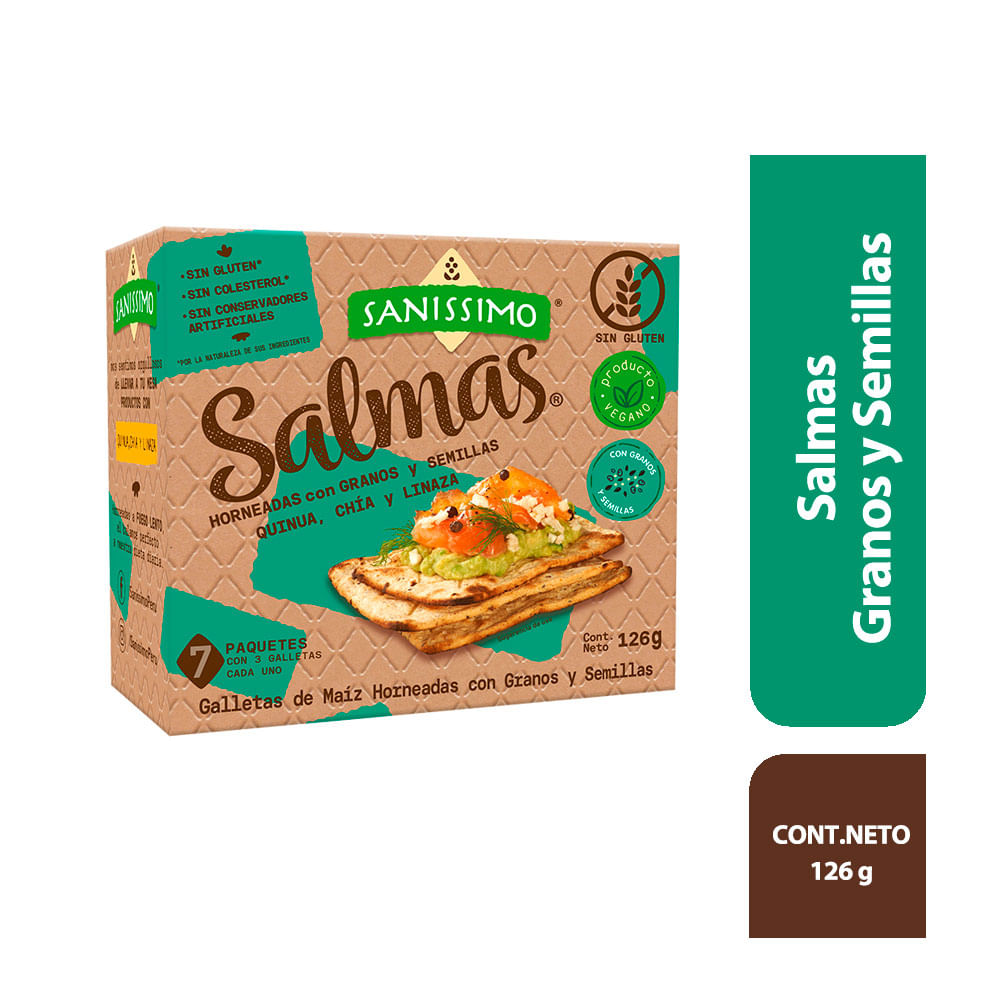 Galletas Salmas Granos y Semillas 126g