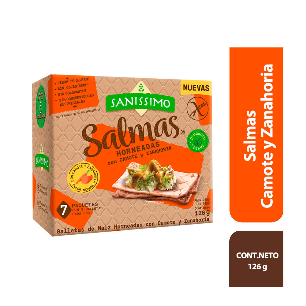 Galletas Salmas Camote y Zanahoria 126g