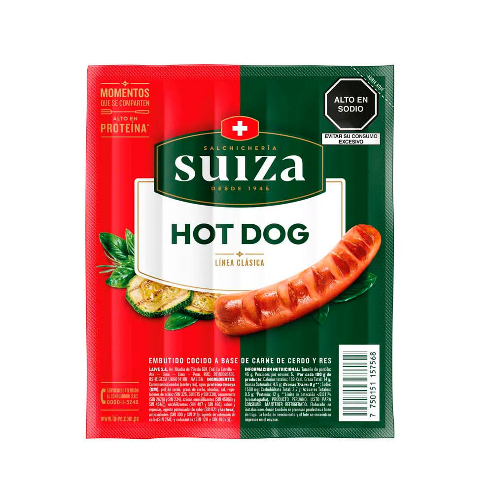 Hot Dog Pelado Suiza 200g