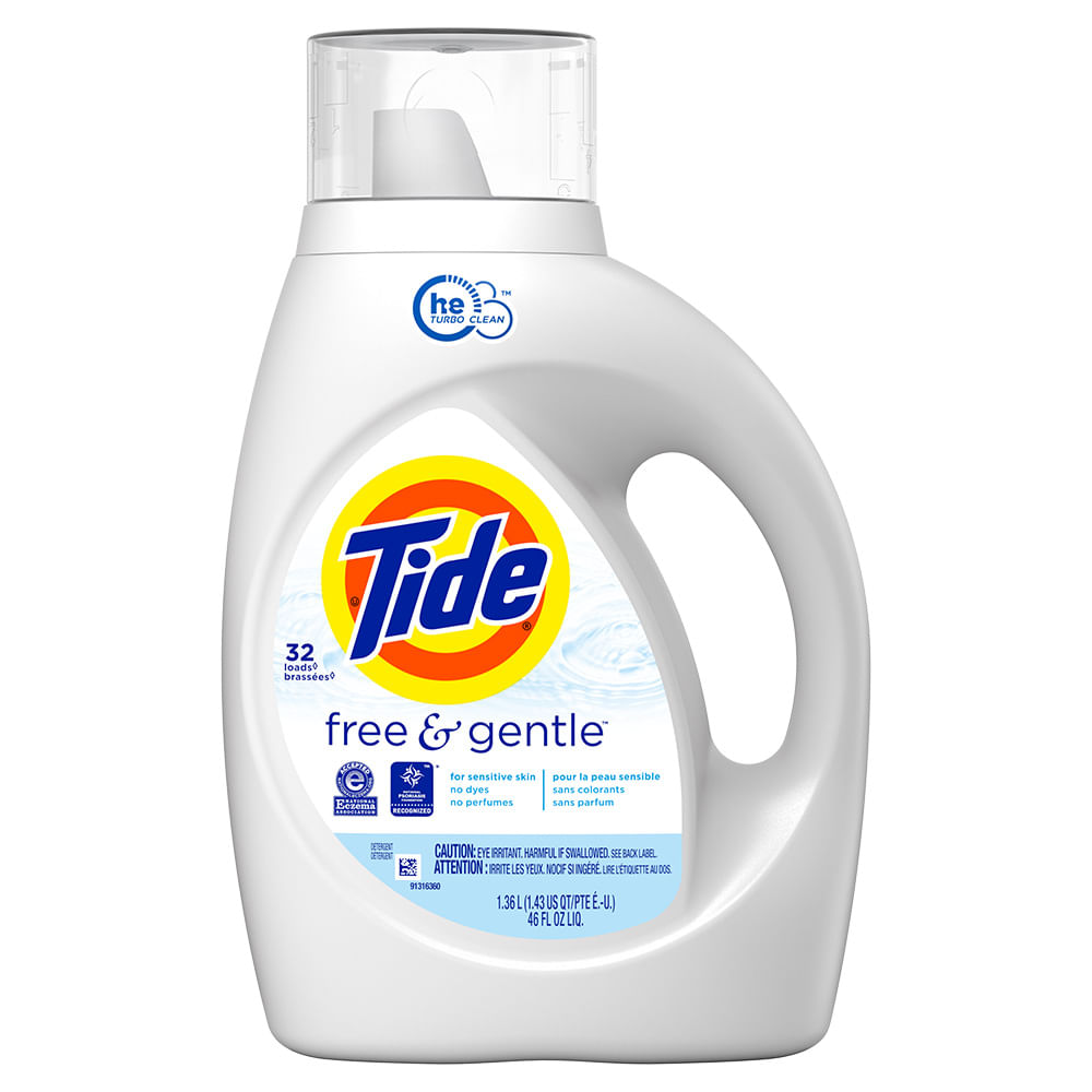 Detergente Líquido Tide Free & Gentle 1.36L