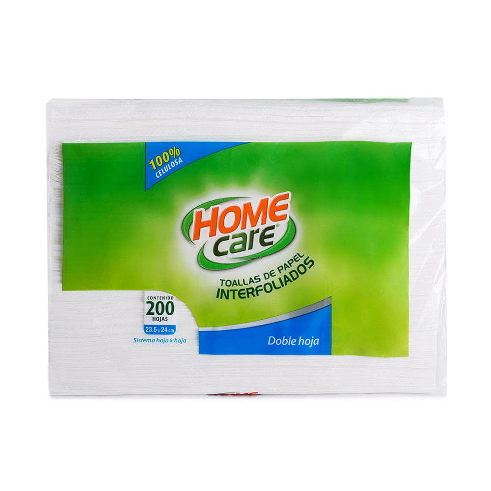 Toallas de Papel Interfoliadas Home Care 200 Hojas