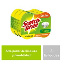 Esponja 2 en 1 Multiusos Scotch-Brite Pack 3 unid