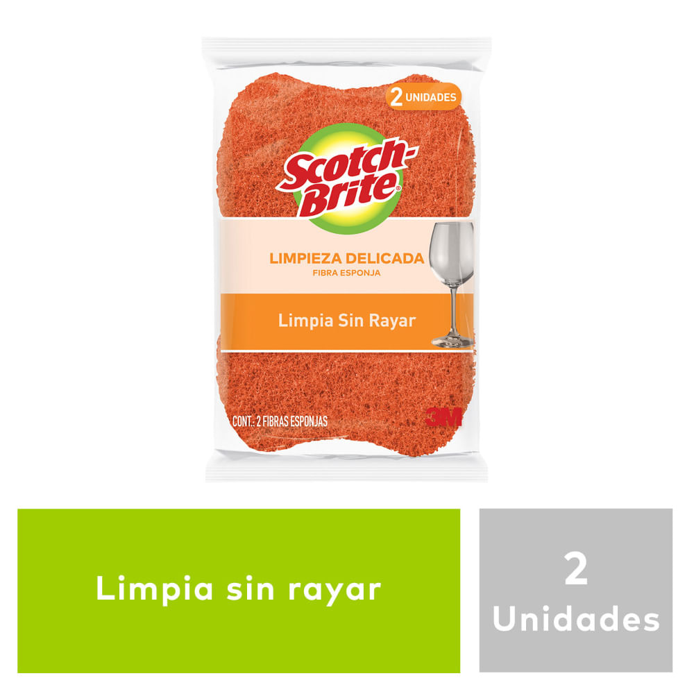Esponja Scotch-Brite Cocina Limpieza Delicada 2un.