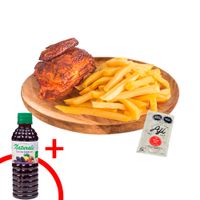 1/4 Pollo Rostizado + Papas Fritas + Chicha Morada Naturale 300ml