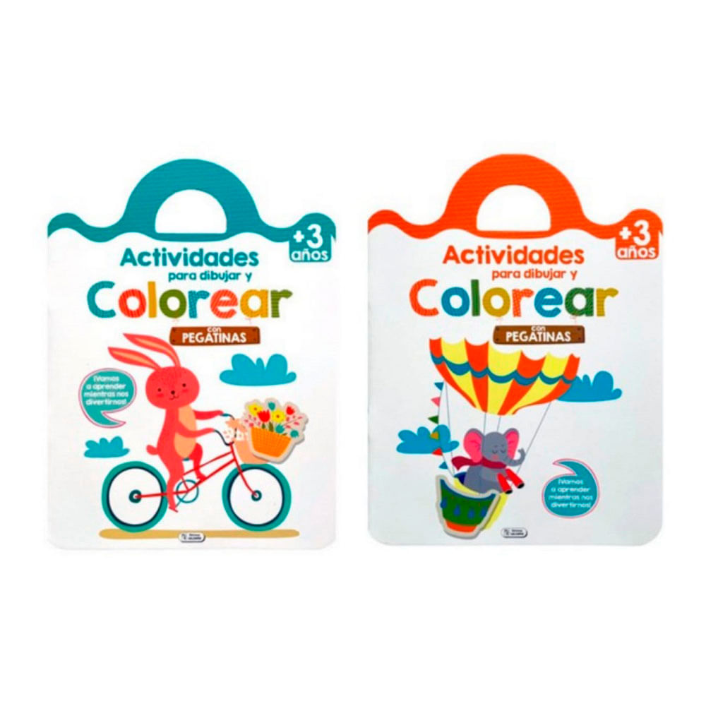 Libro Actividad para Dibujar y Colorear con Pega