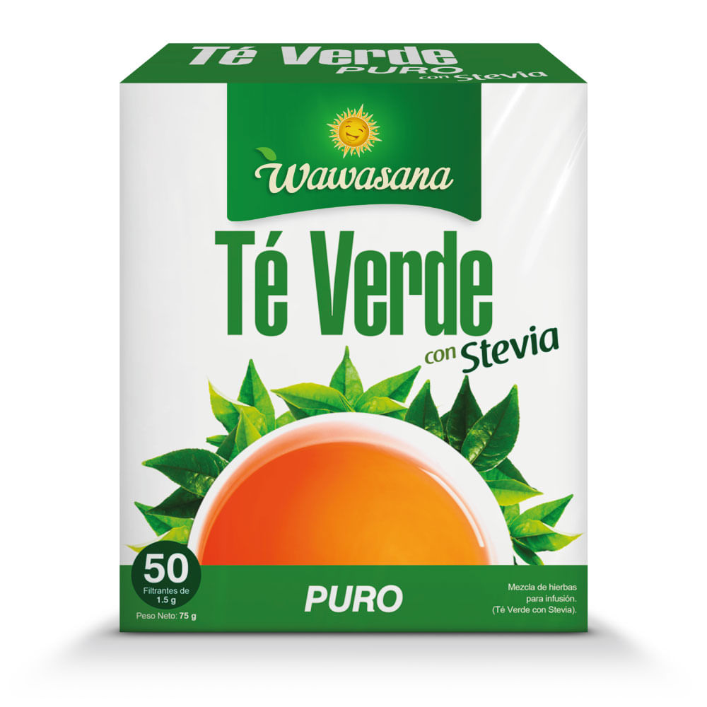 Té Verde Puro con Stevia Wawasana 50un