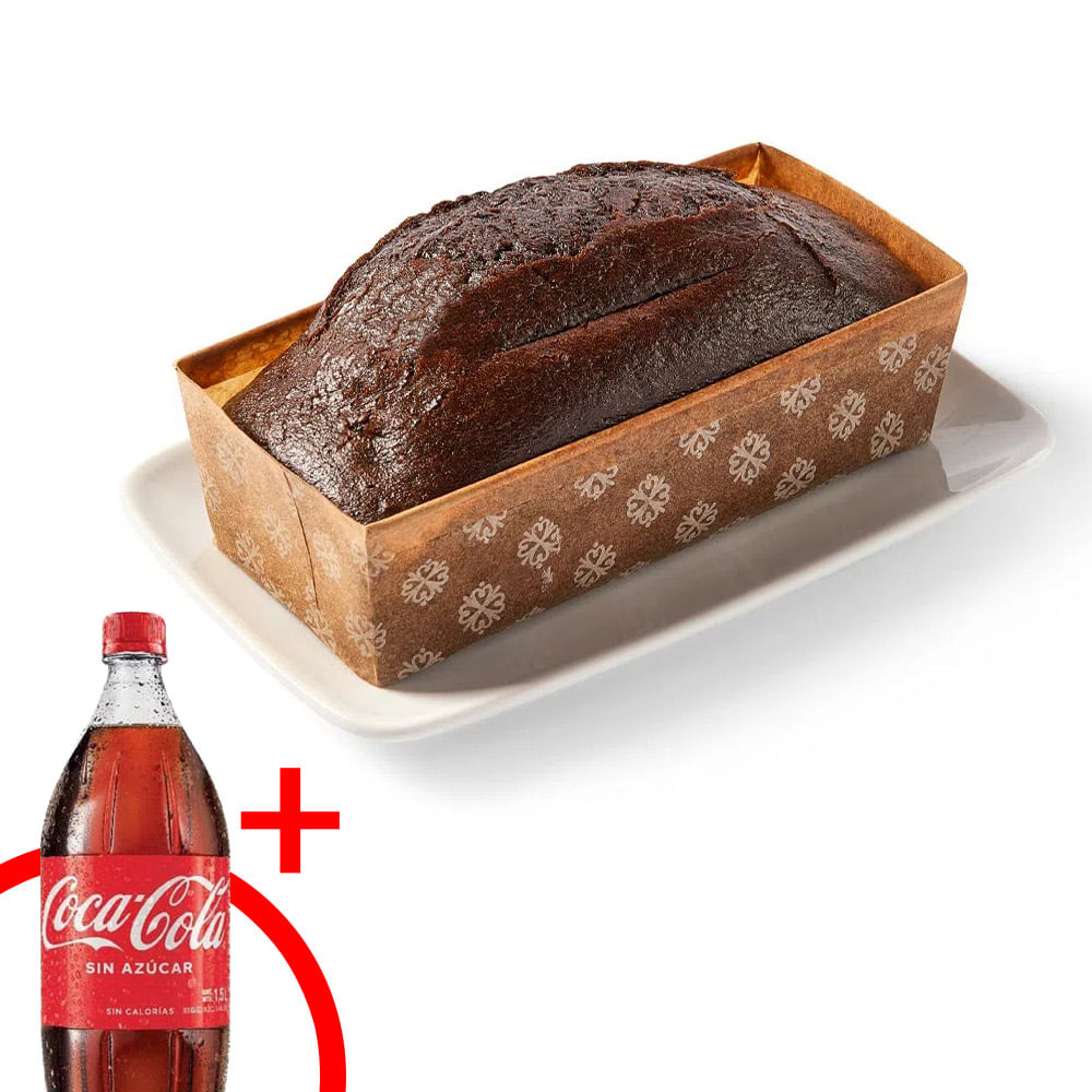 Keke de Chocolate  Rectangular + Gaseosa Botella 1.5L