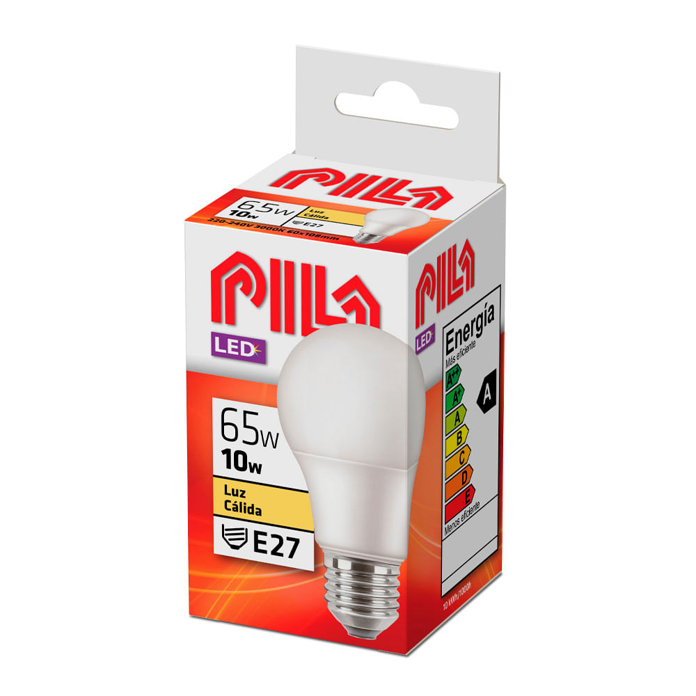 Foco Led Pila E27 Luz Cálida 10W