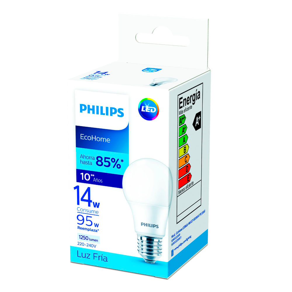 Ecohome Ledbulb Philips E27 Luz Fría 14W
