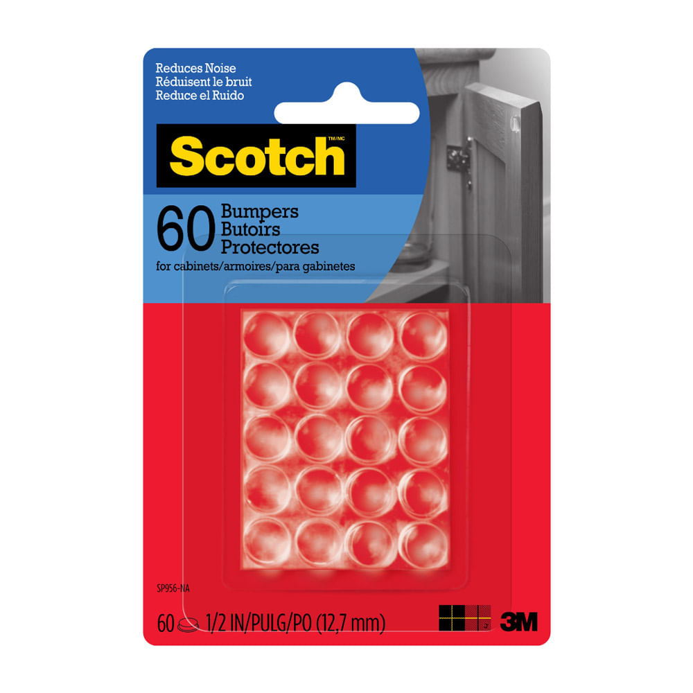 Scotch Topes de Goma Transparentes 1/2 60un