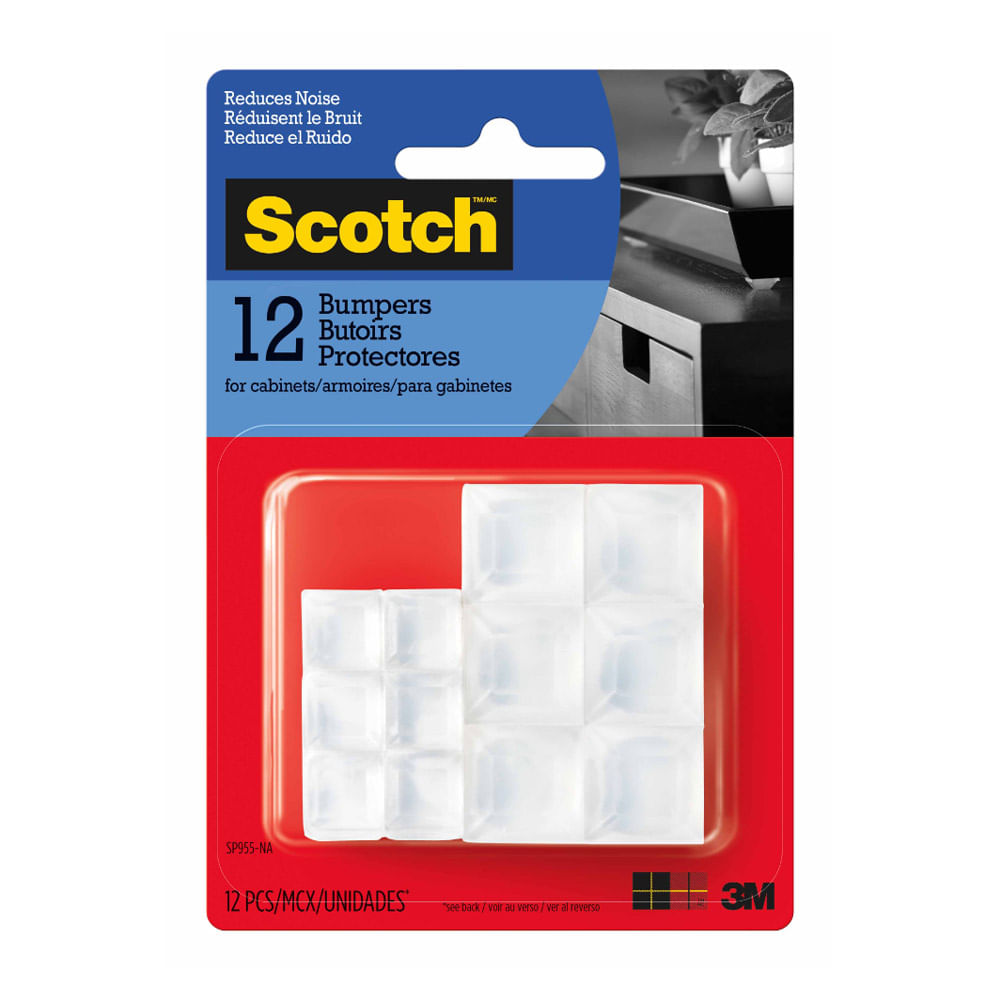 Scotch Topes de Goma Transparentes 12un
