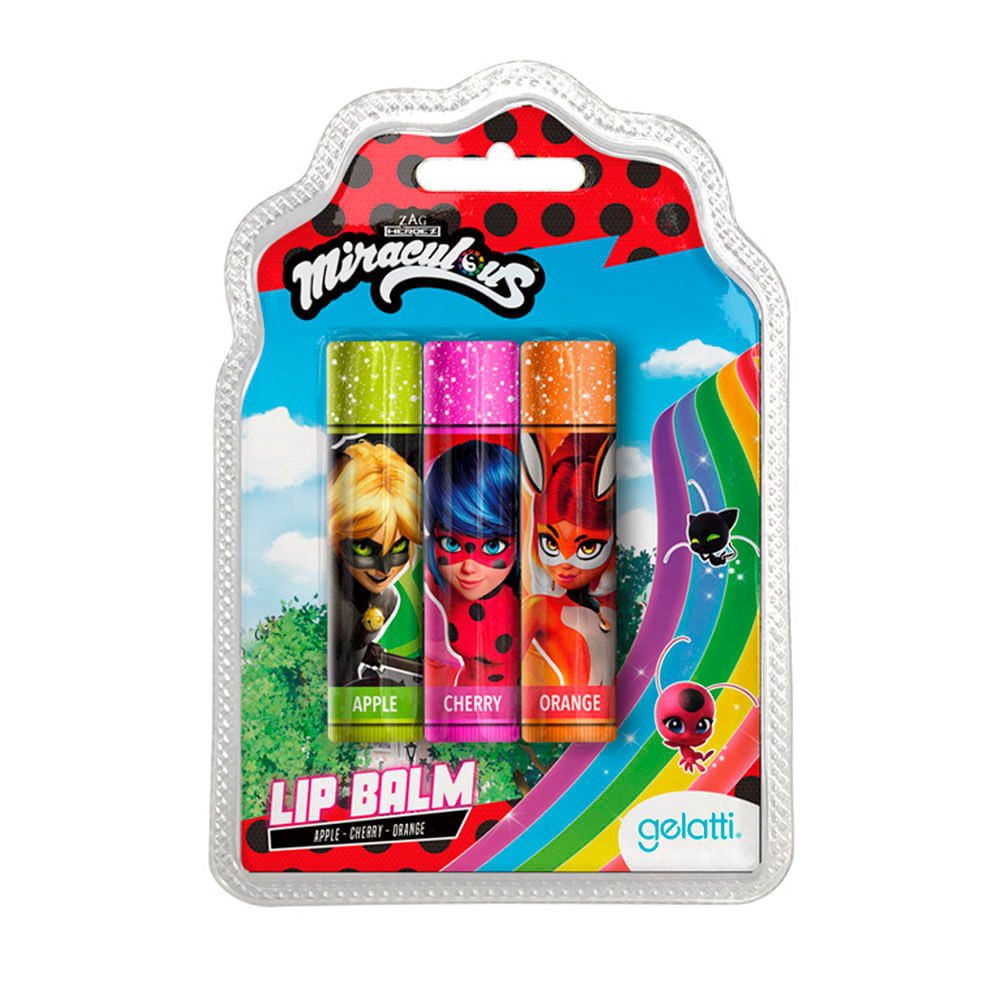 Blister Ladybug Gelatti Lip Balm 3un