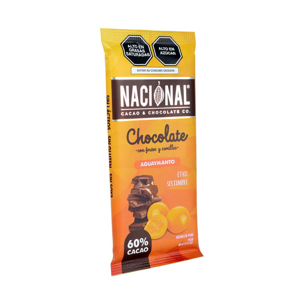 Chocolate con Aguaymanto Nacional 80g