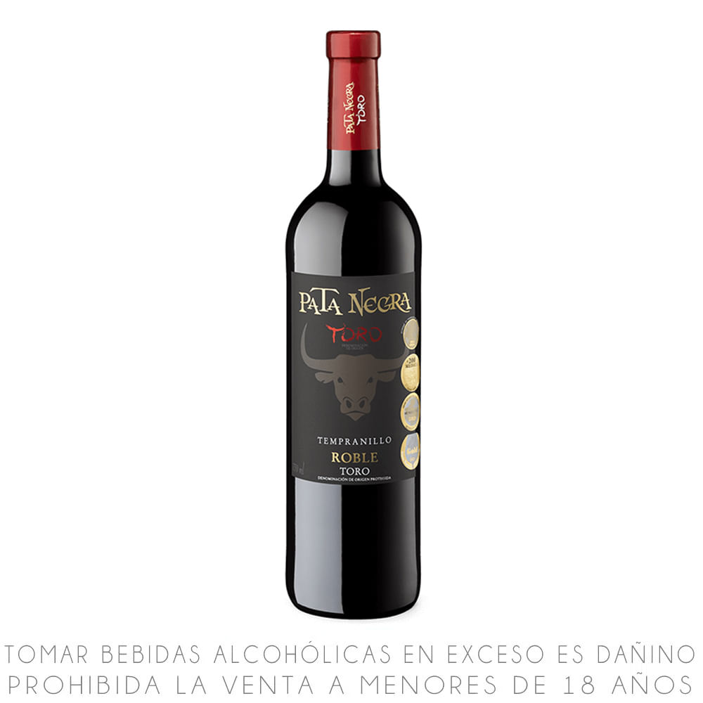 Vino Tinto Tempranillo Pata Negra Roble Toro Botella 750ml