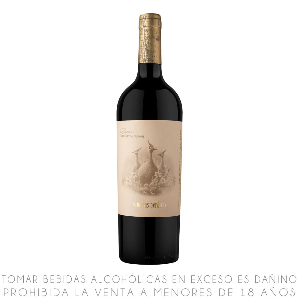 Vino Tinto Cabernet Sauvignon Las Perdices Reserva Botella 750ml