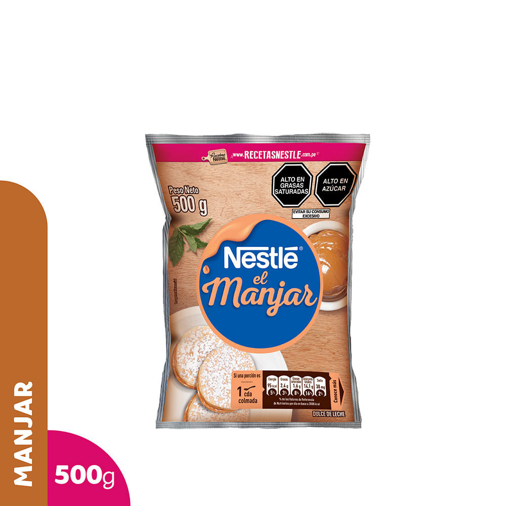 Dulce de Leche El Manjar Nestlé Bolsa 500g