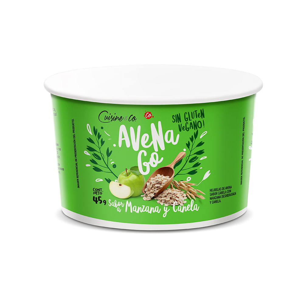 Avena Instantánea Cuisine & Co Manzana y Canela 45g