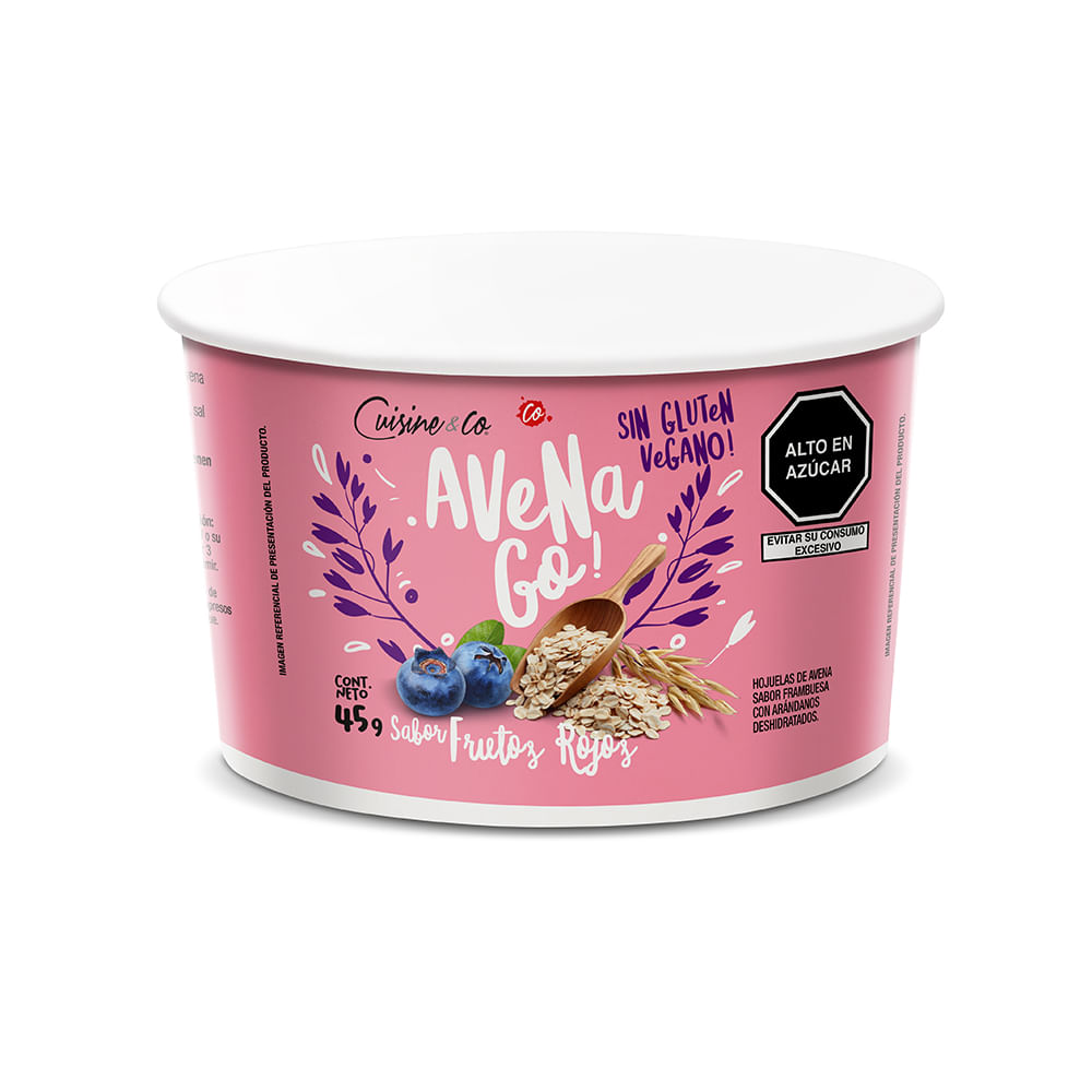 Avena Instantánea Cuisine & Co Frutos Rojos 45g