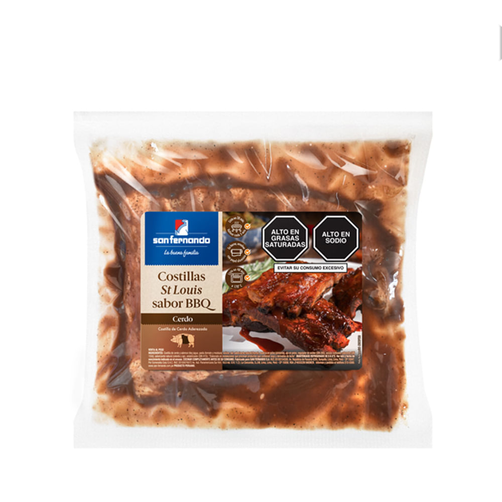 Costillas St Louis San Fernando BBQ x kg