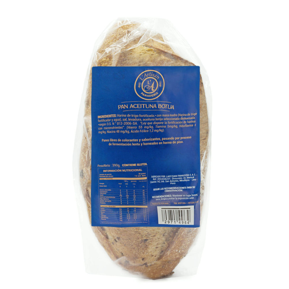 Pan de Aceituna Botija L'Artisan x un