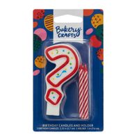 Vela Signo Interrogación Bakery Craftss Rojo