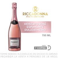 Espumante Rosé Riccadonna Moscato Semi Dulce Botella 750ml