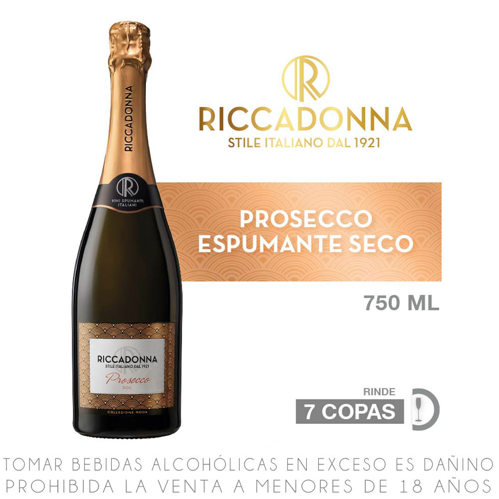 Espumante Prosecco Riccadonna Seco Botella 750ml