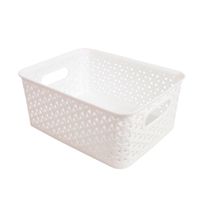 Canasto Krea Símil Rattan Blanco