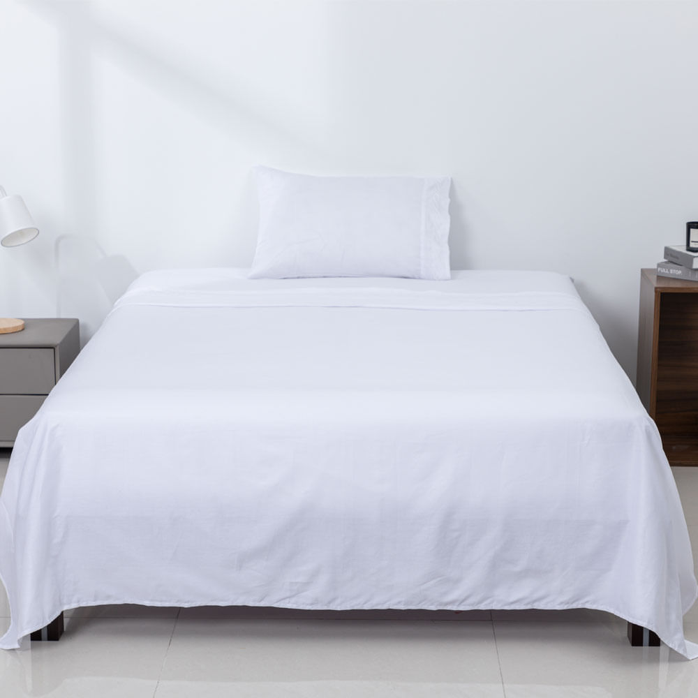 Set de Sábanas Krea Bordado 1.5 Plazas 220 Hilos Cadena