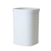 Portacepillos Krea Look Rattan Blanco