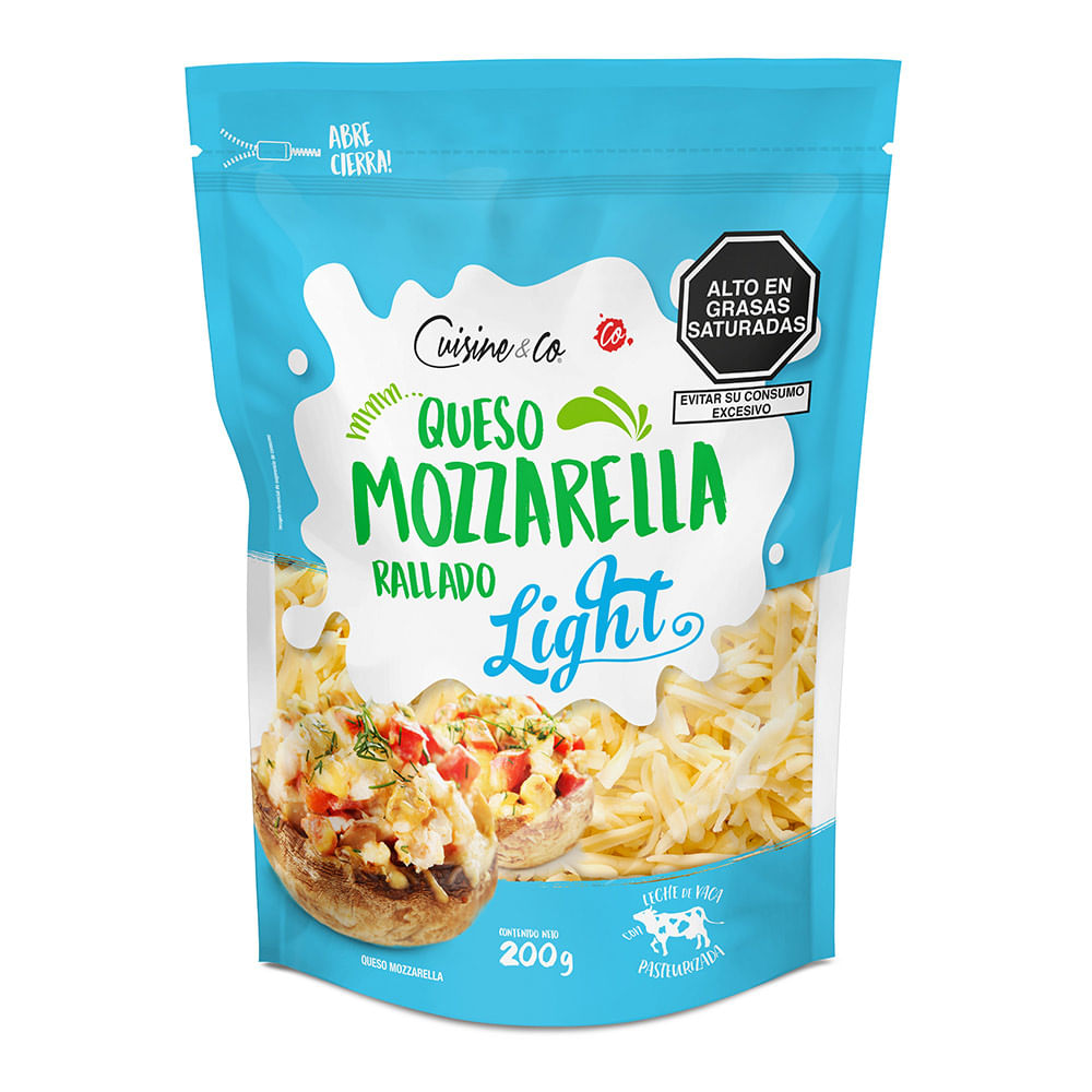 Queso Mozzarella Ligth Cuisine & Co Rallado 200g