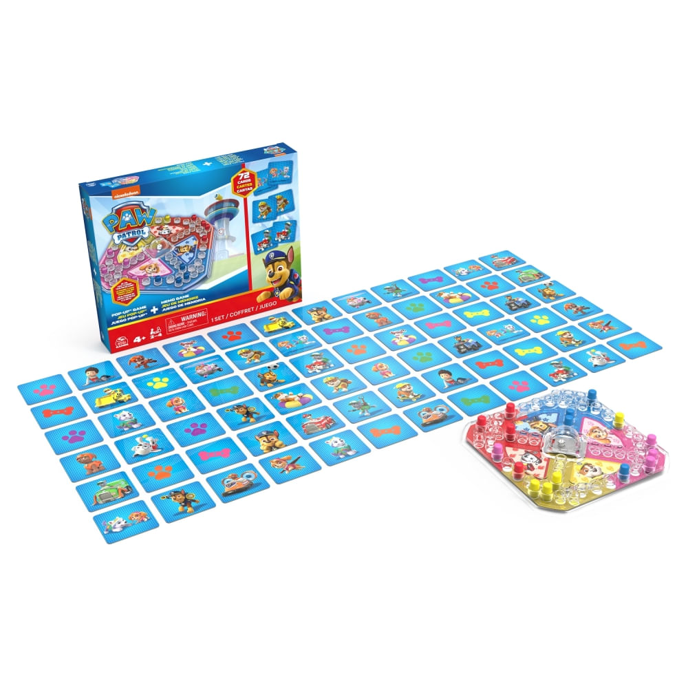 Juego Mesa Pop Up y Memoria Paw Patrol