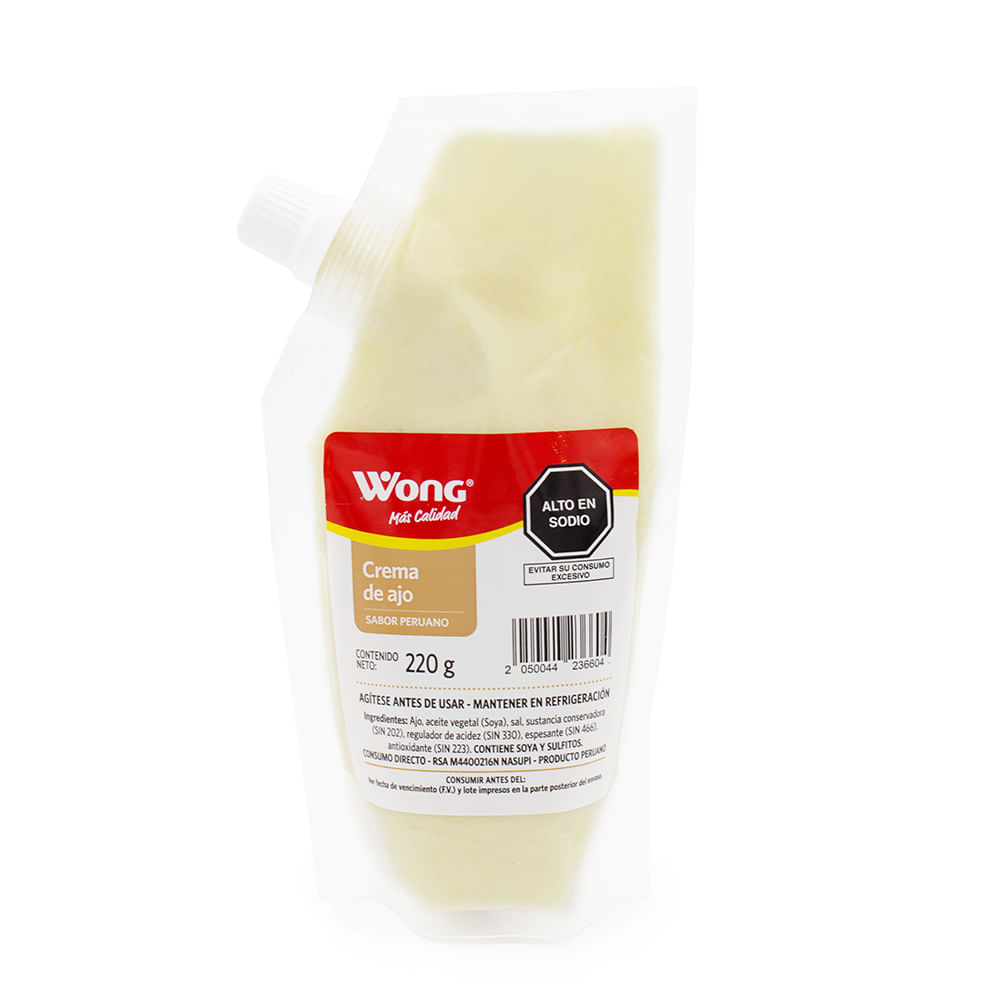 Crema de Ajo Wong 220g