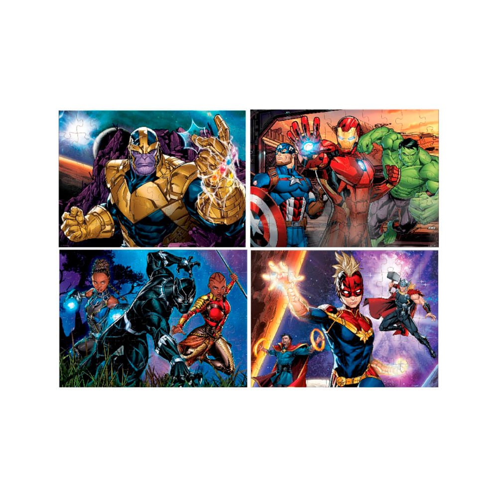 Rompecabezas 4 en 1 Avengers Disney