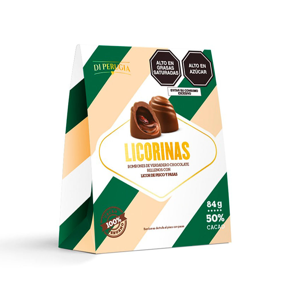 Bombones con Pisco y Pasas Di Perugia Licorinas 84g