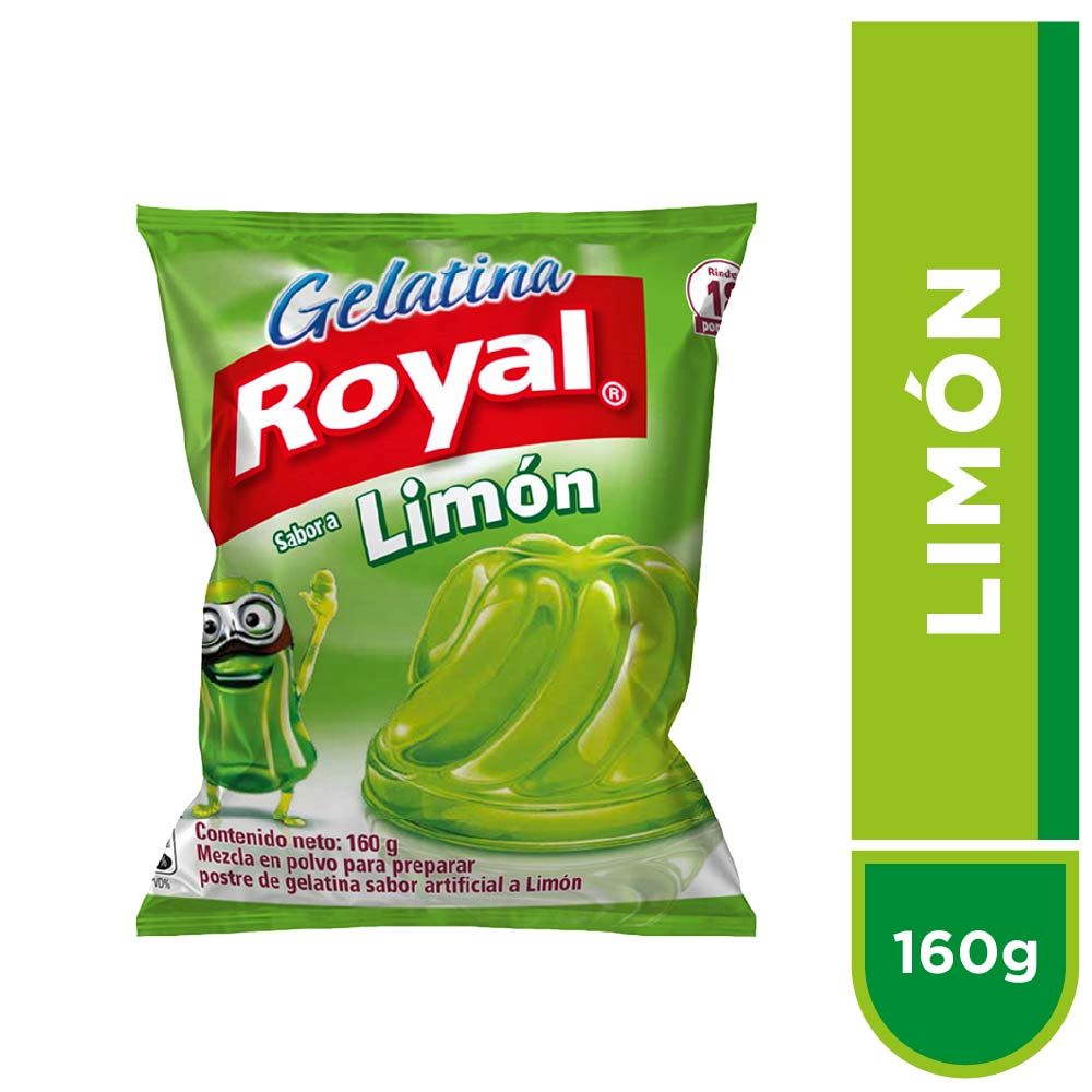 Gelatina en Polvo Royal Sabor Limón 160g
