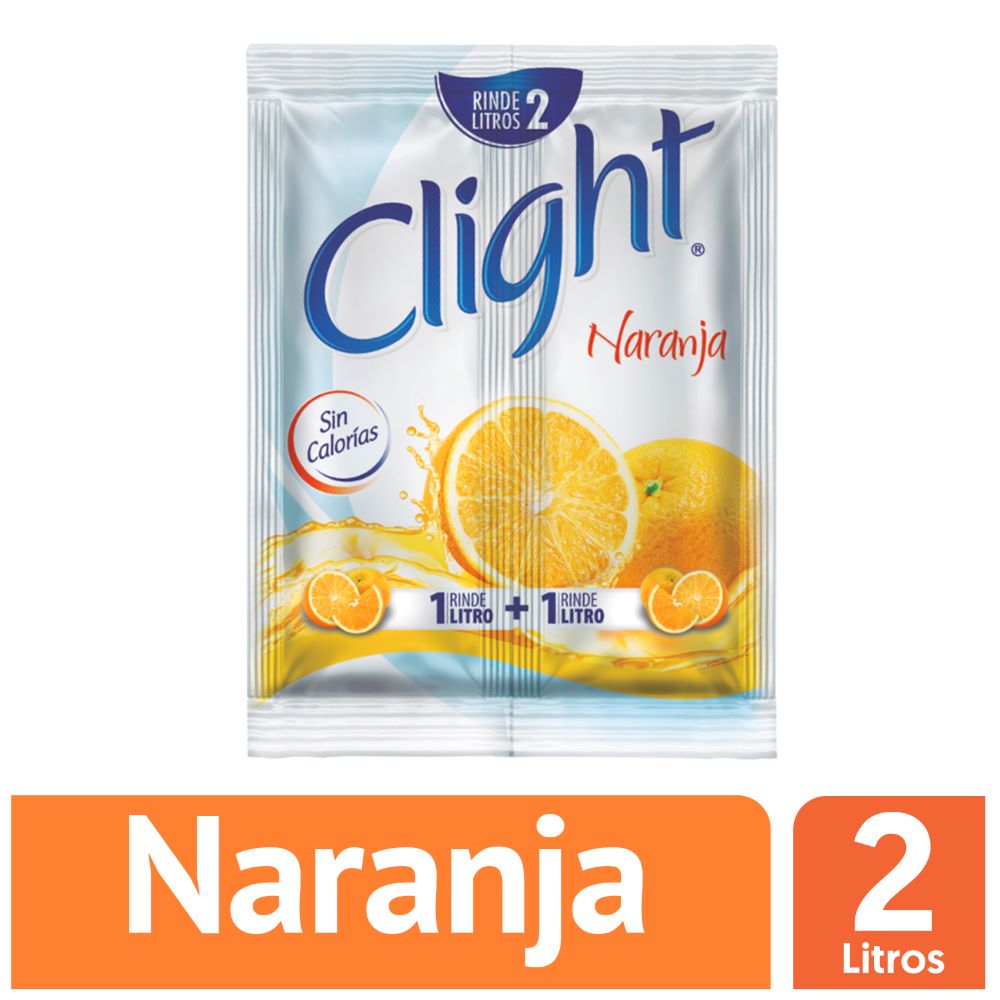 Bebida en Polvo Clight Sin Calorías Sabor Naranja 14g