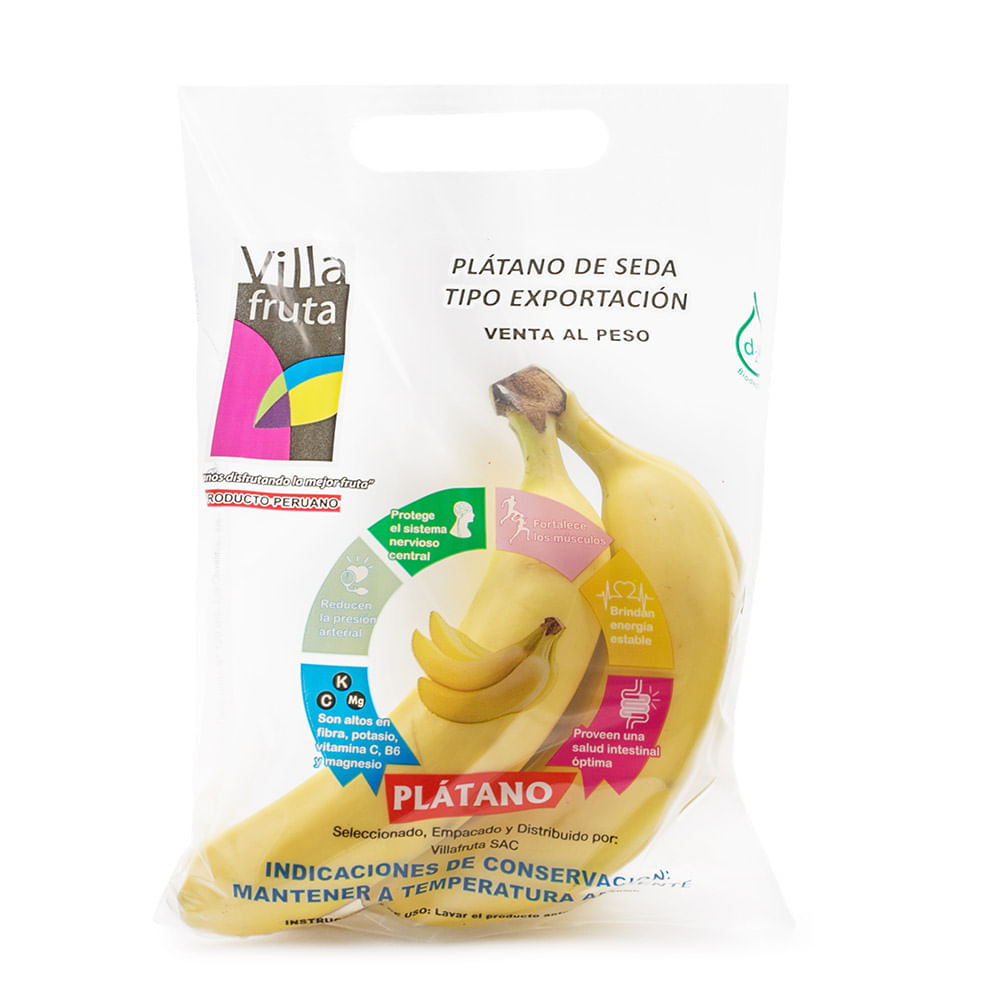 Plátano de Seda Tipo Exportación en Bolsa x kg
