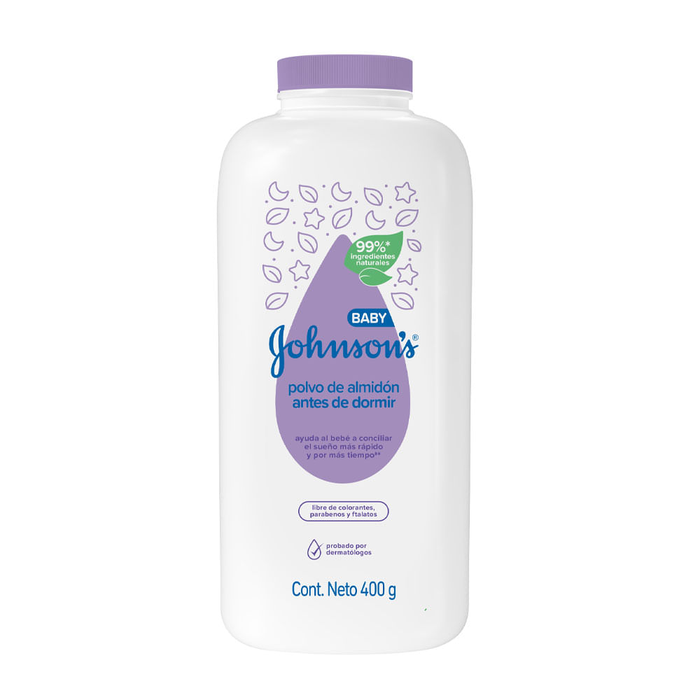 Talco para Bebé JOHNSON'S BABY Antes de Dormir Frasco 400g