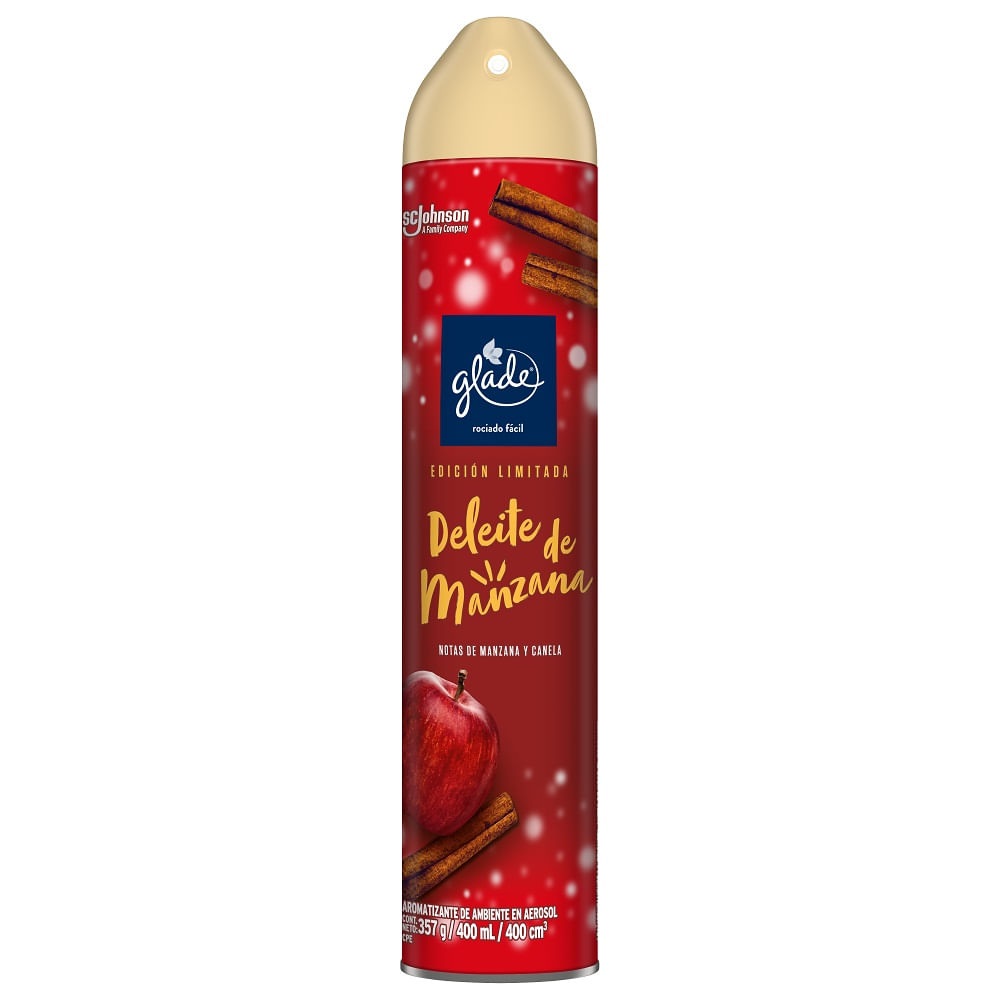 Aromatizador en Aerosol Glade Deleite de Manzana 400ml