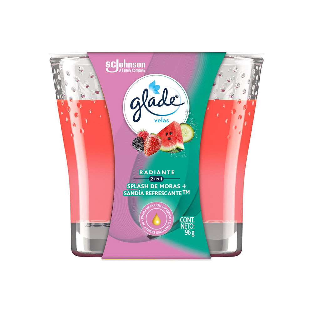Vela Aromatizante Glade Sandía y Frambuesa 96g