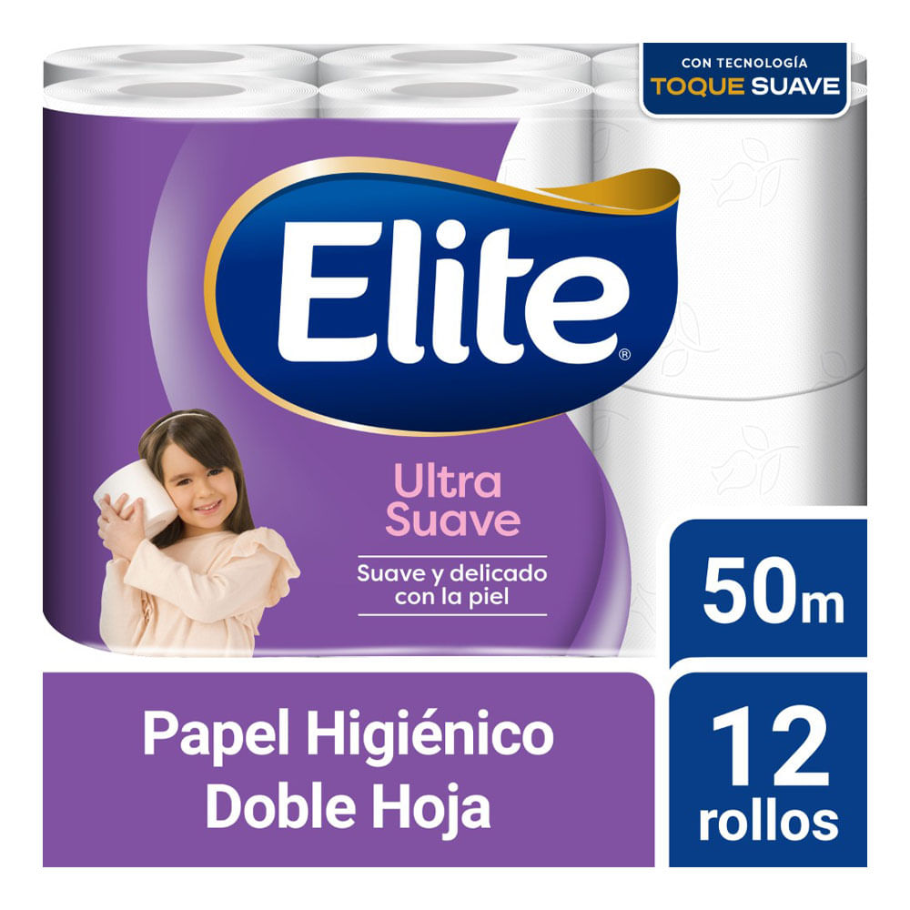 Papel Higiénico Elite Ultra 12 un. 50 m