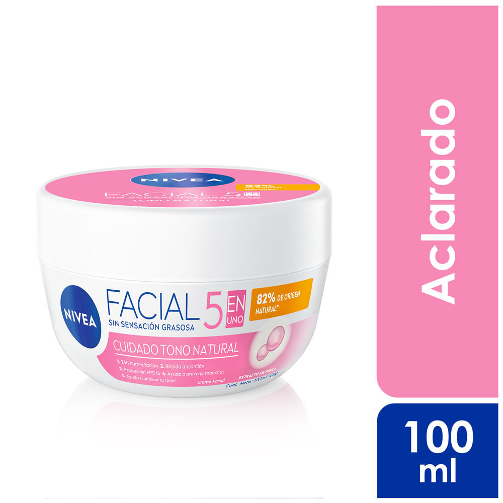 Crema Facial Nivea Cuidado 5 en 1 Radiante y Uniforme 100ml